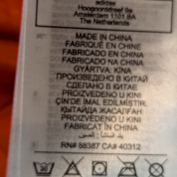 Adidas 3-Stripes BSC 3S Puffy Hooded Jacket Orange Size XL  HG4885 - Picture 8 of 9